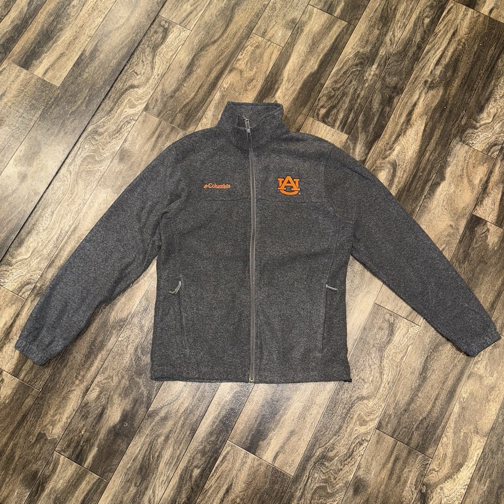 Columbia Men's Auburn Tigers Flanker lll Fleece Team Full-Zip Jacket Size S‎